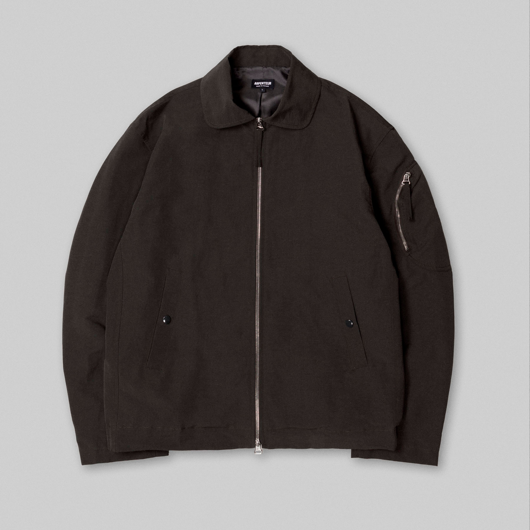 VOL short jacket by Arpenteur in Charcoal color