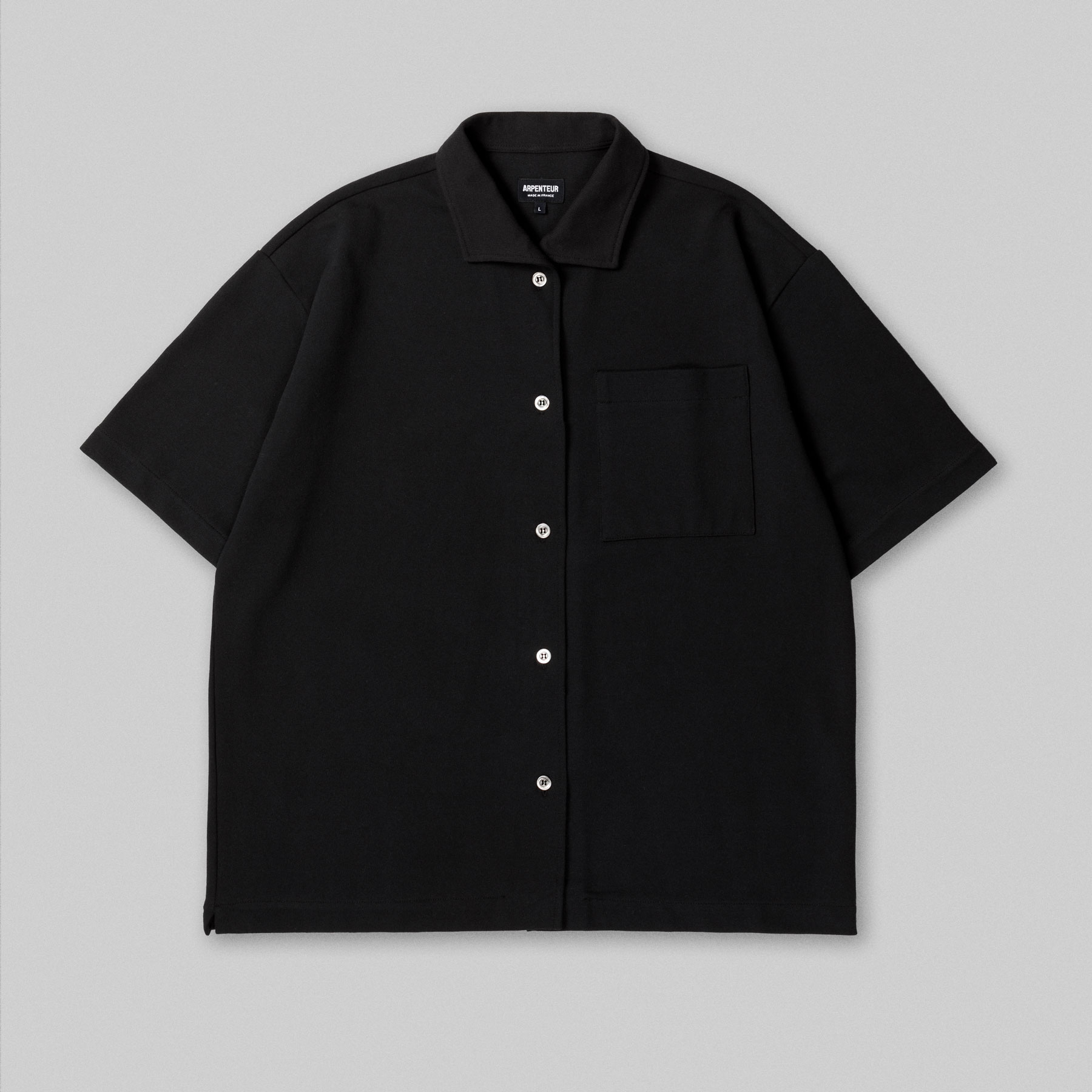 CORAL short sleeve shirt by Arpenteur in Black color