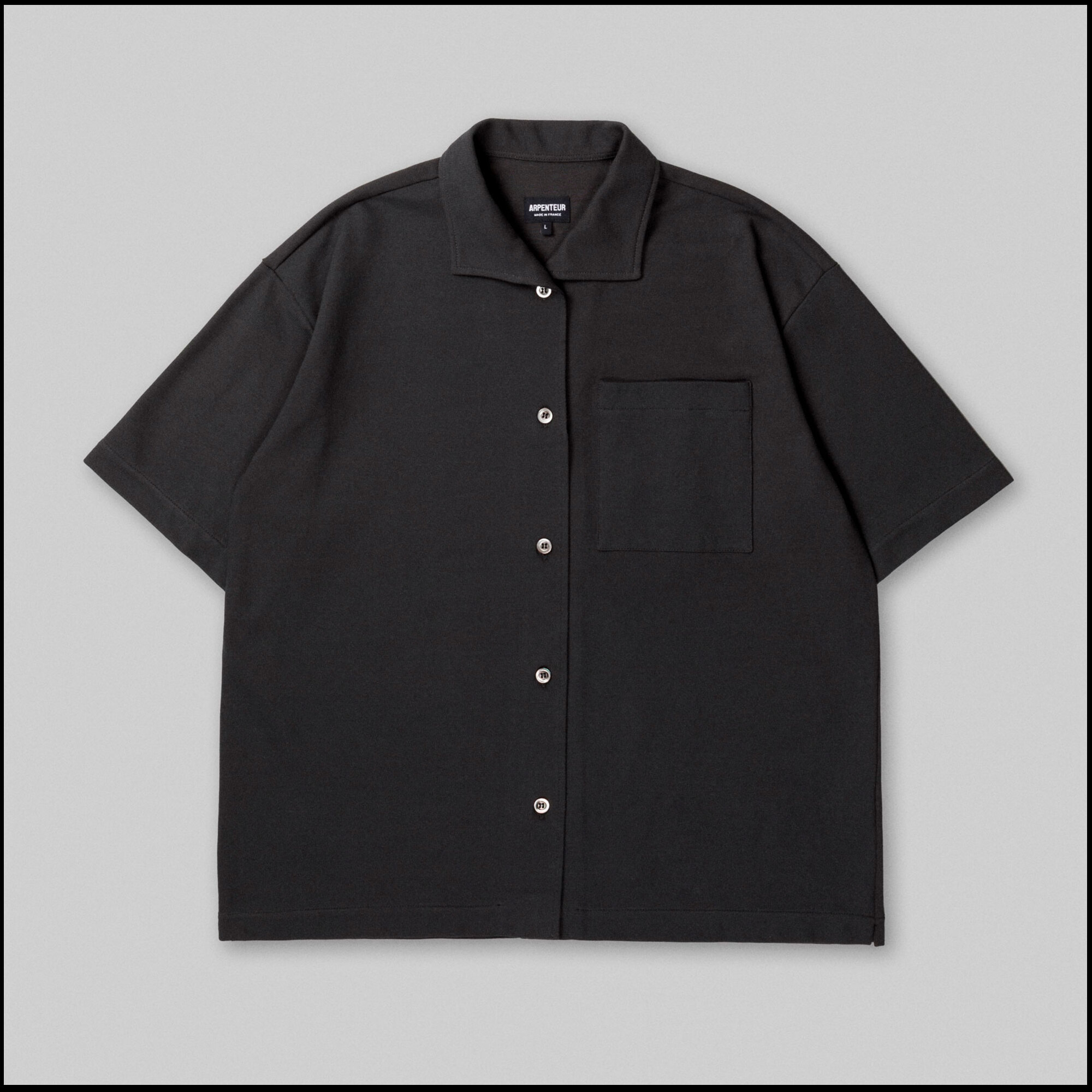 CORAL short sleeve shirt by Arpenteur in Charcoal color