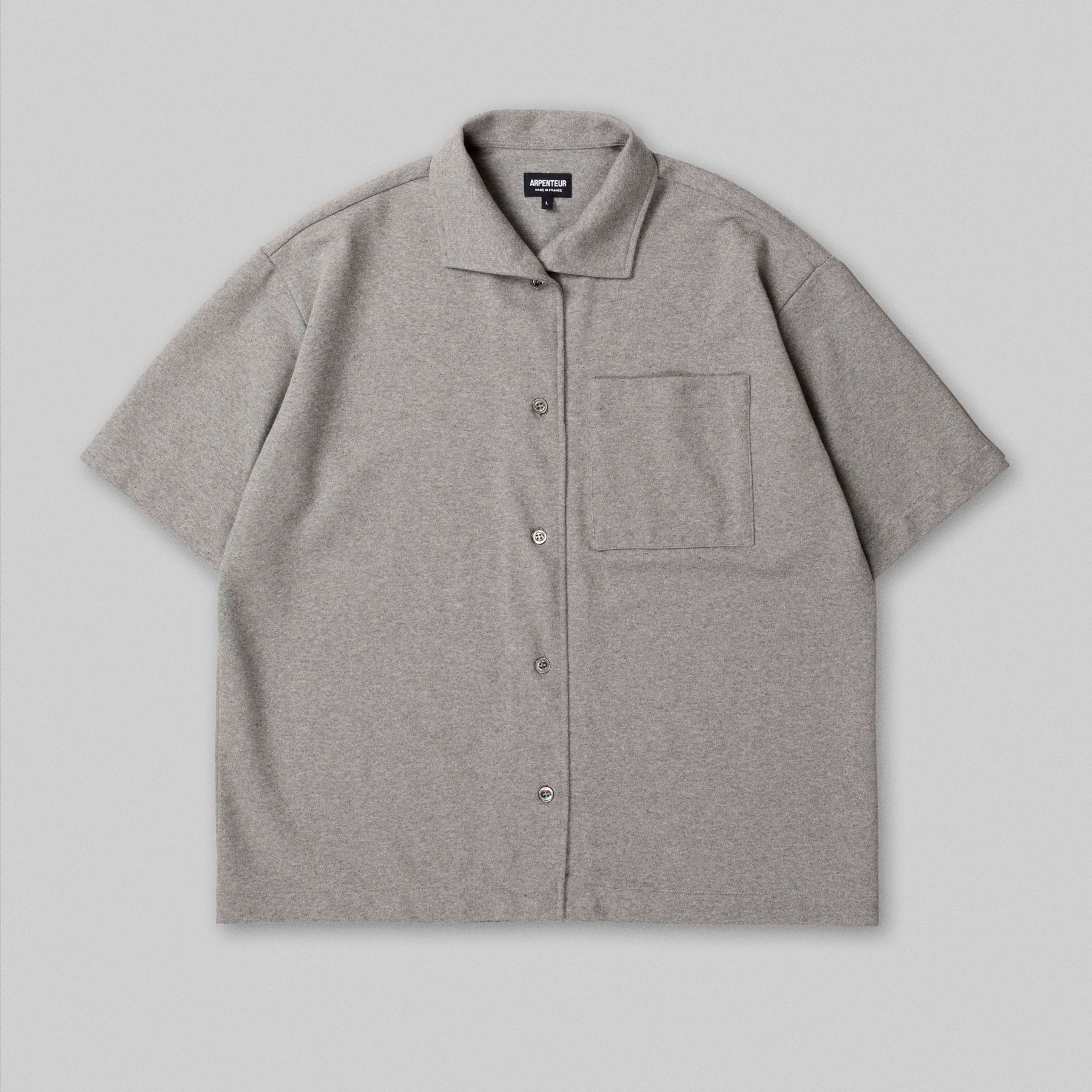 CORAL short sleeve shirt by Arpenteur in Melange grey color