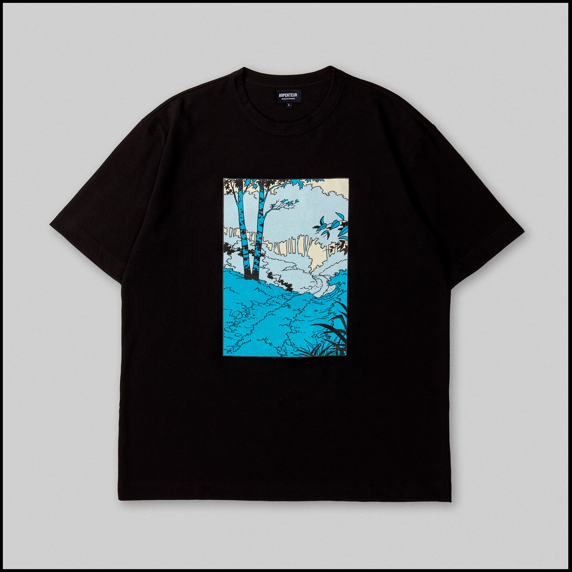 GRAPHIQUE T-shirt by Arpenteur in Blue woods color