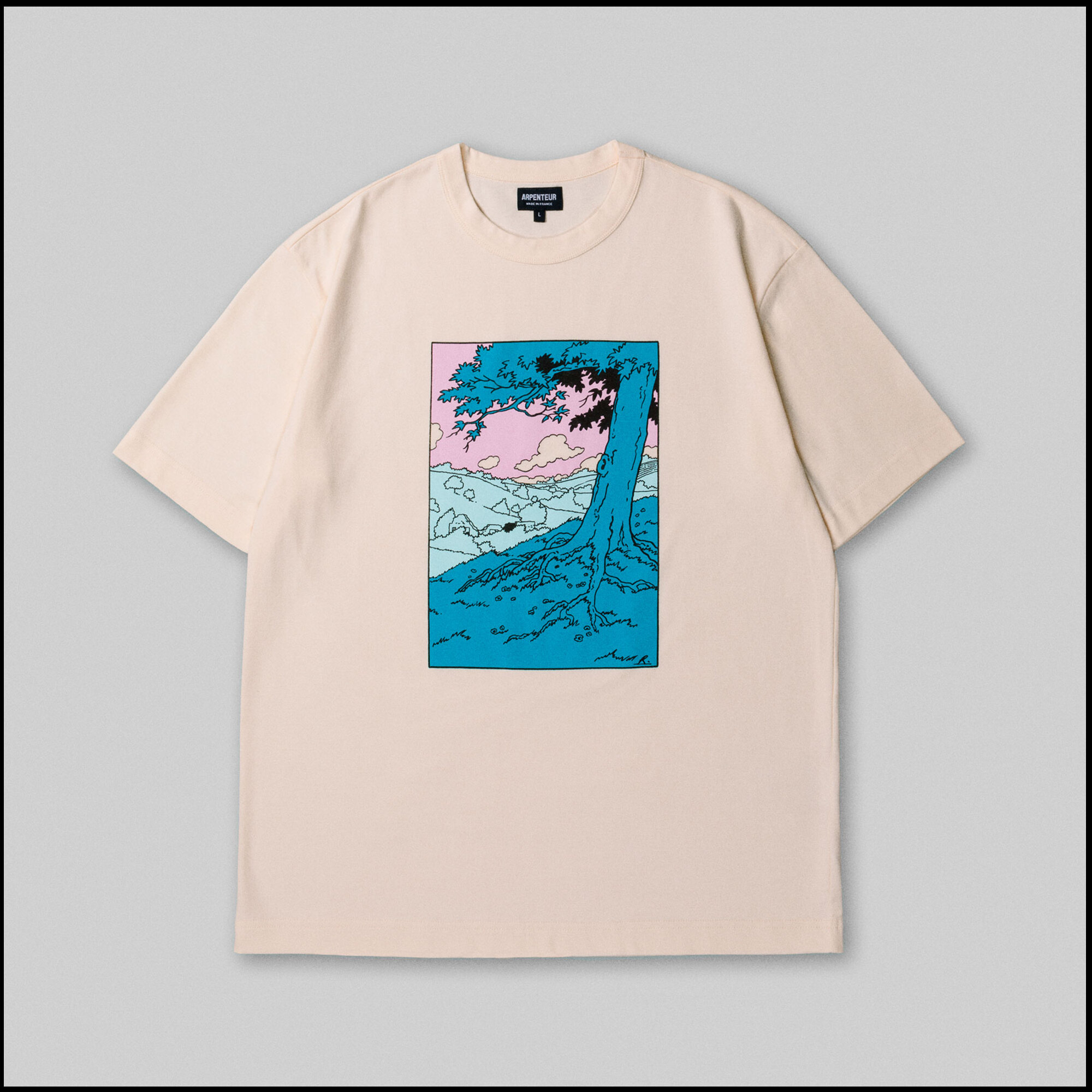 T-shirt GRAPHIQUE par Arpenteur en coloris Ciel rose