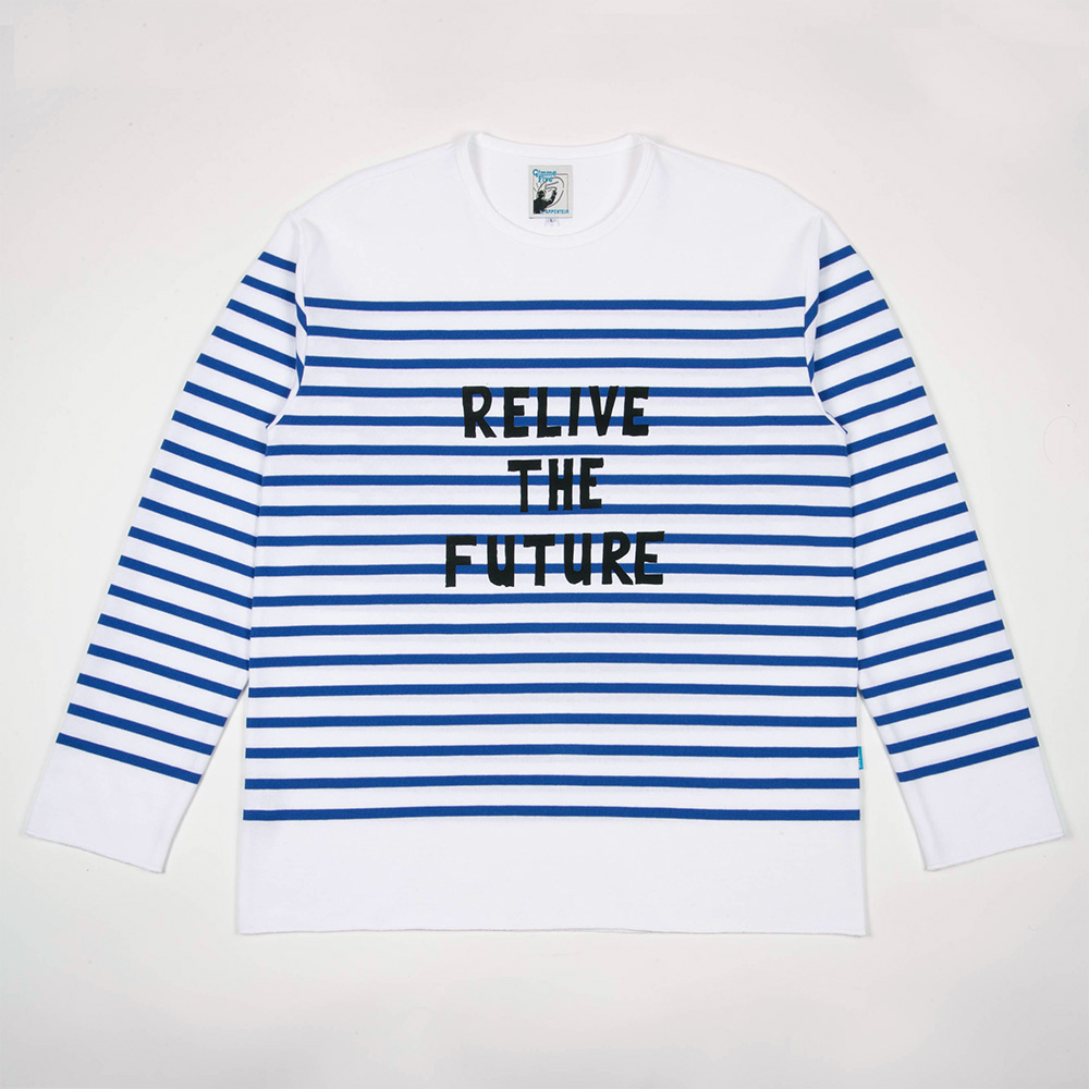 RACHEL L/S in White/Bleu color by Arpenteur and Gimme Five
