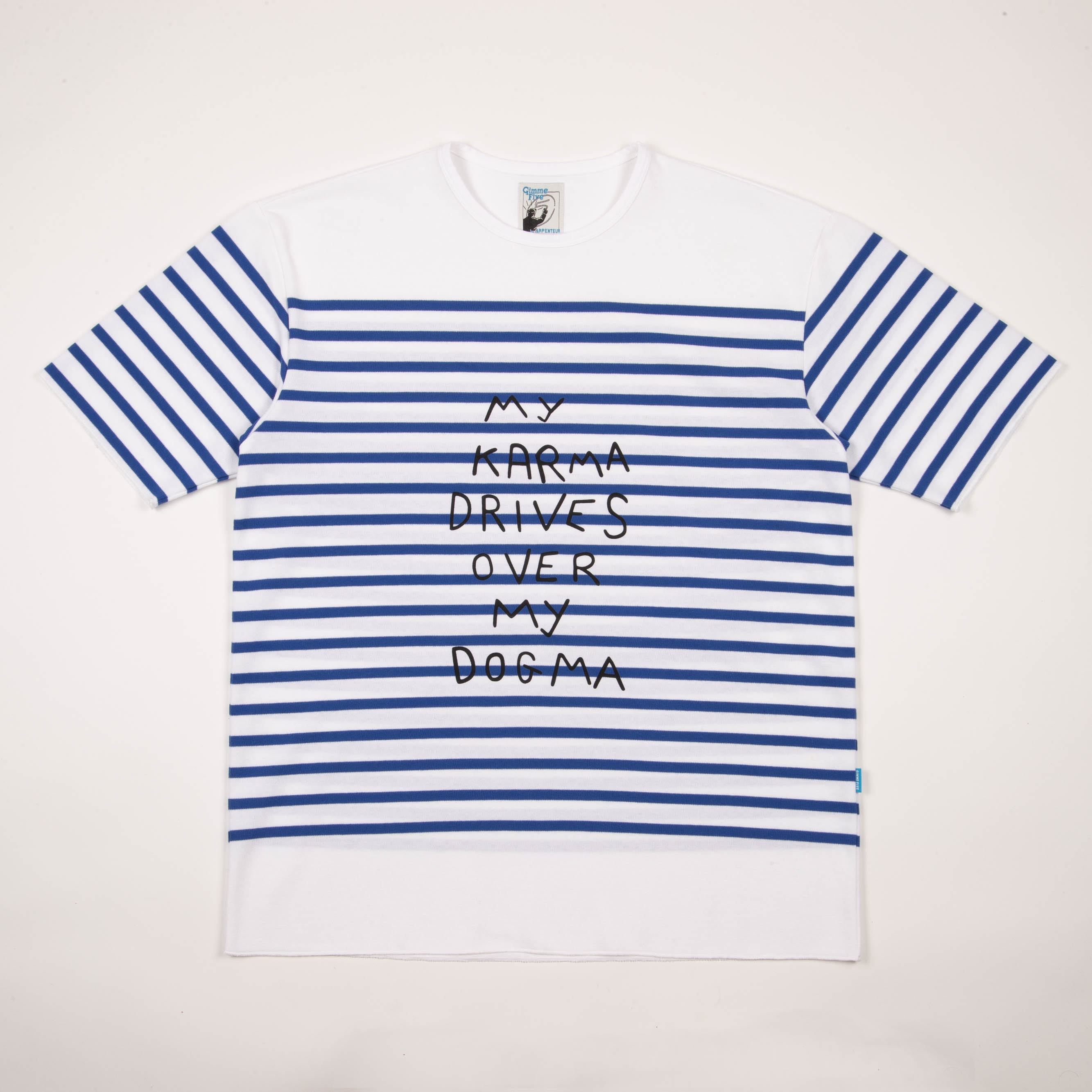 T-shirt RACHEL coloris Blanc / Bleu roy par Arpenteur et Gimme Five