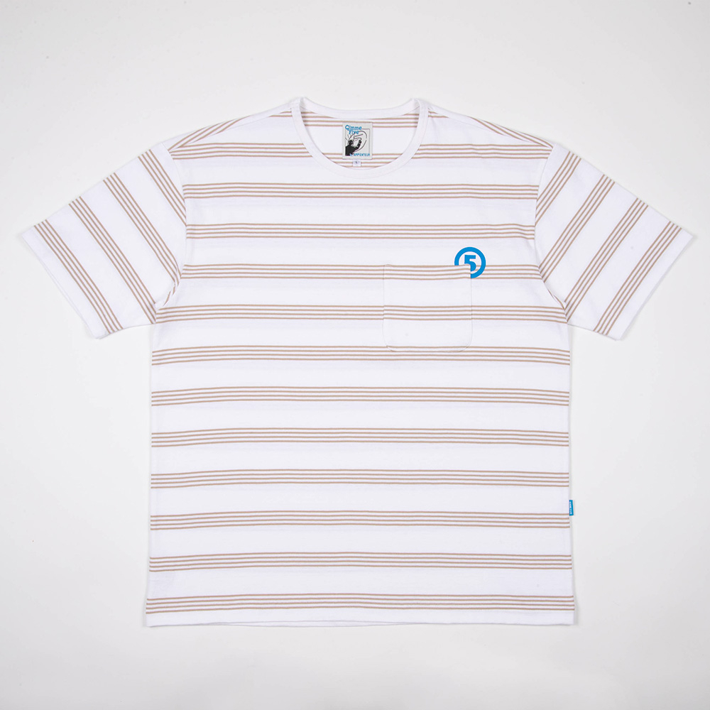 T-shirt MATCH coloris Blanc / Sable par Arpenteur et Gimme Five