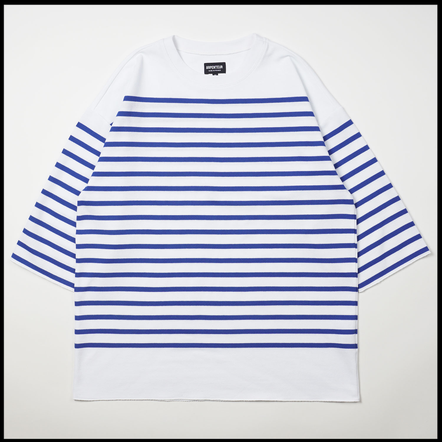 T-shirt Marinière coloris Blanc Bleu roy par Arpenteur
