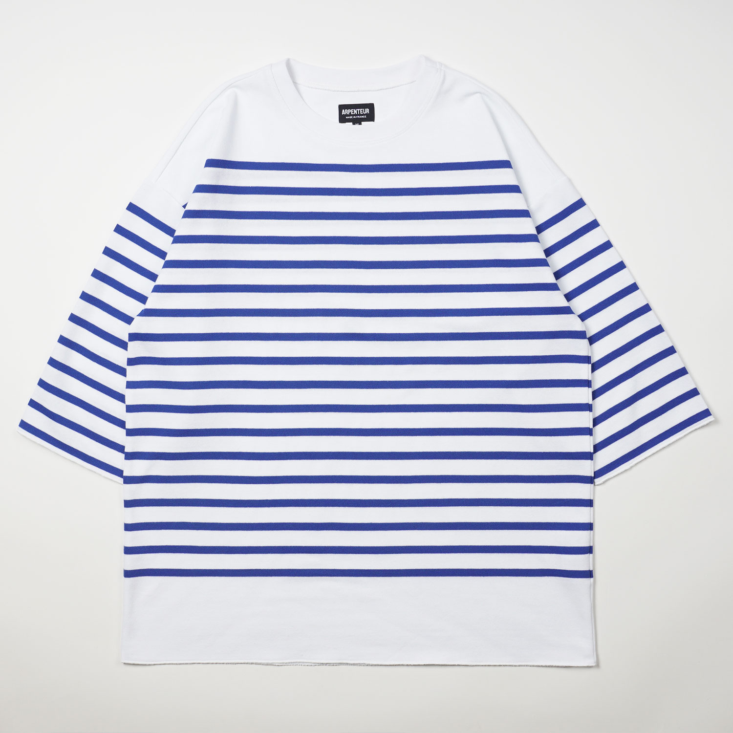 T-shirt Marinière coloris Blanc Bleu roy par Arpenteur