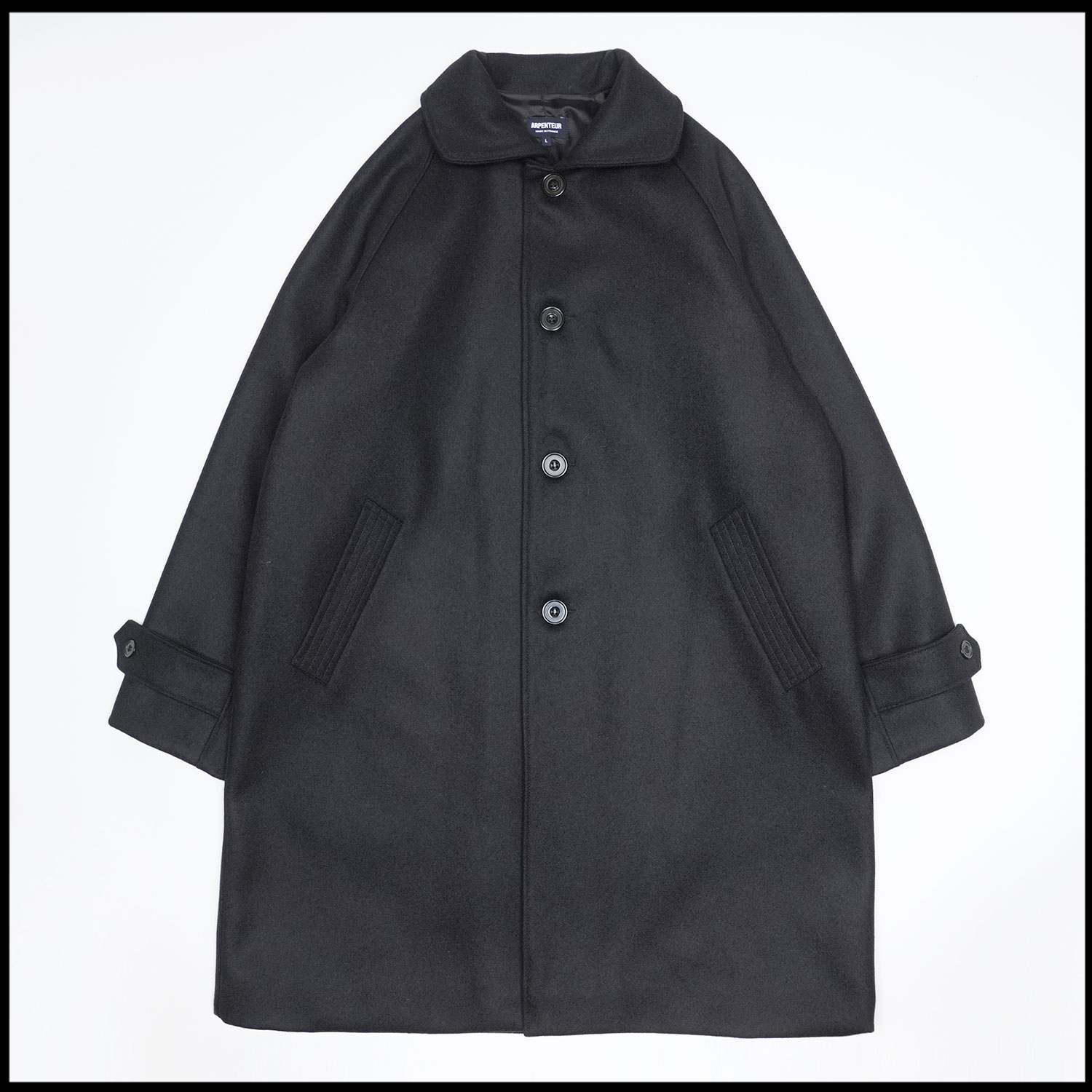 UTILE W coat in Black color by Arpenteur