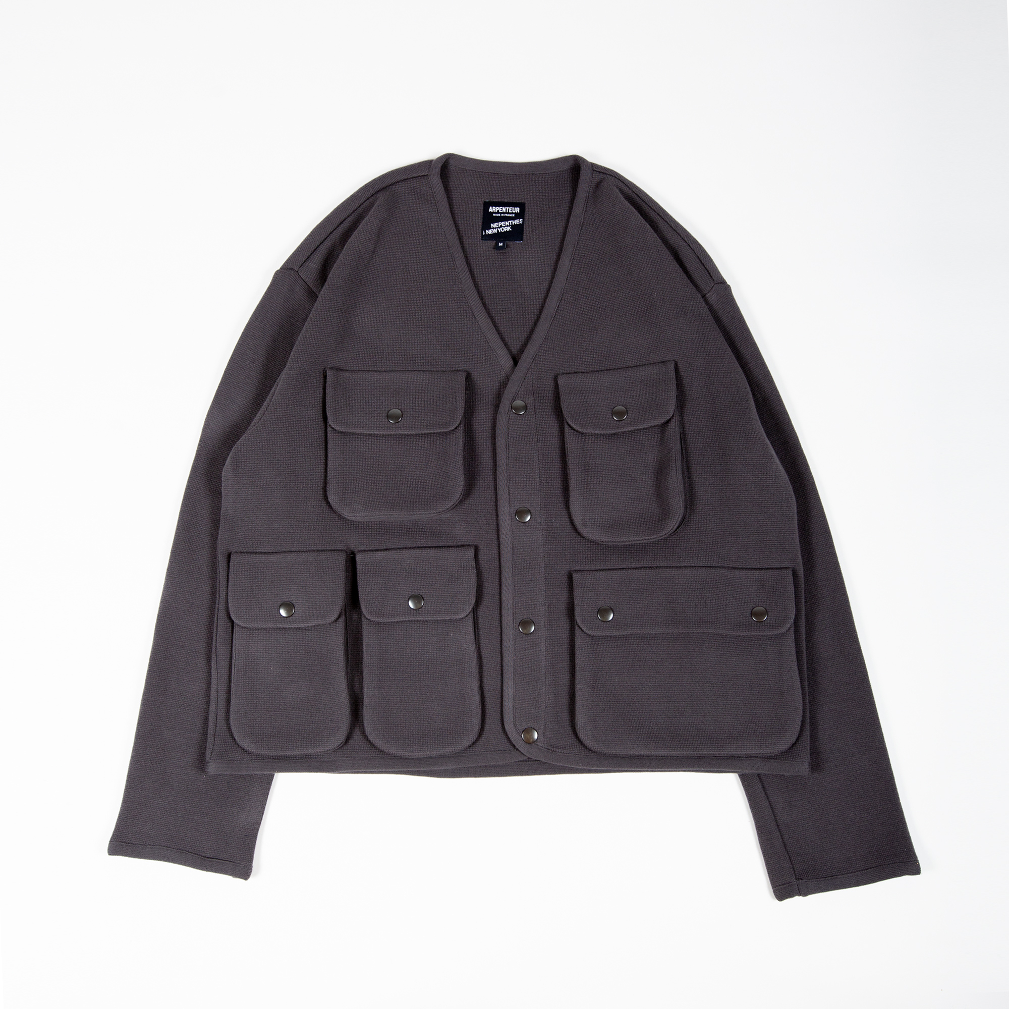 Utility Knit Jacket by Arpenteur for Nepenthes NY in Taupe color