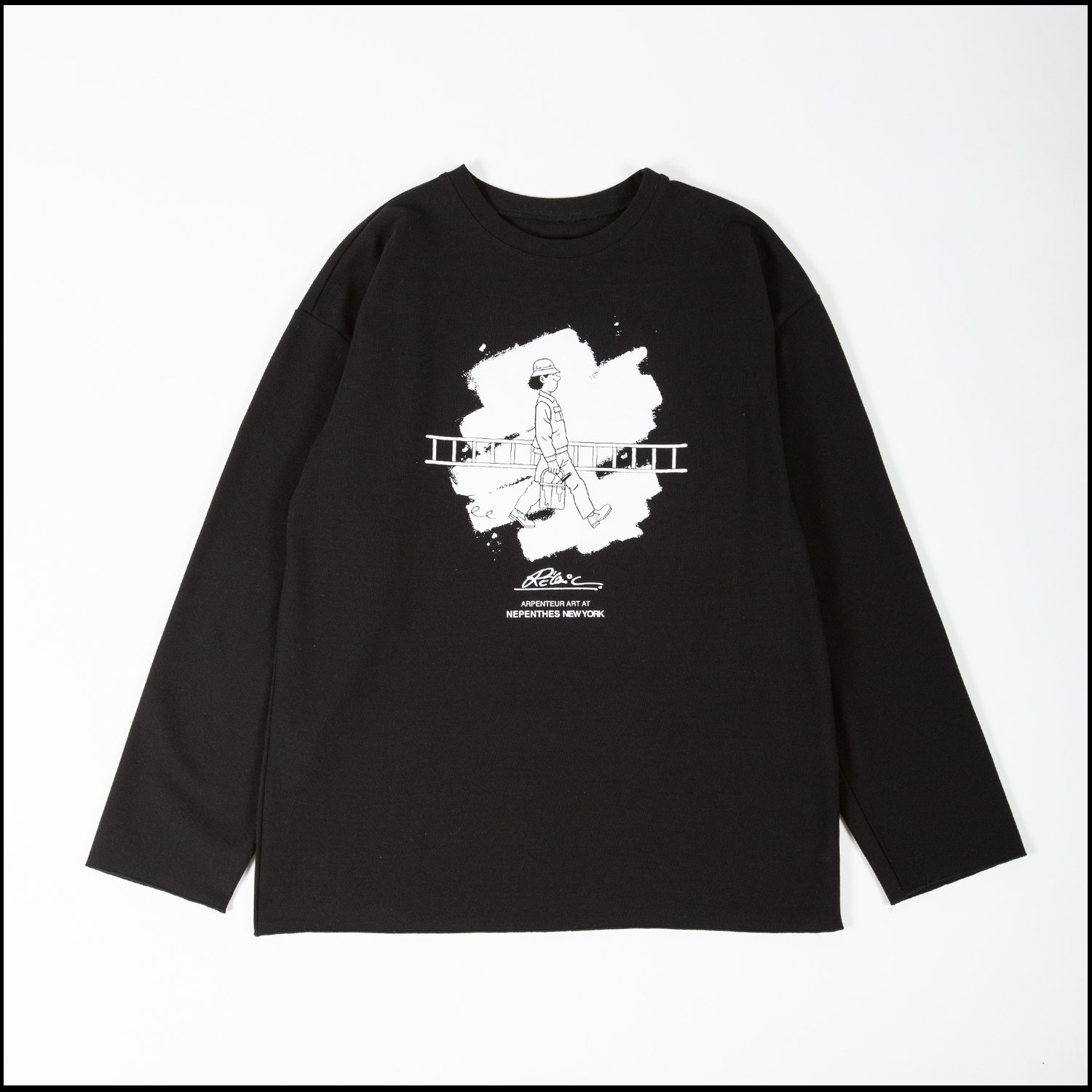 GRAPHIQUE t-shirt in Black color by Arpenteur for Nepenthes NY