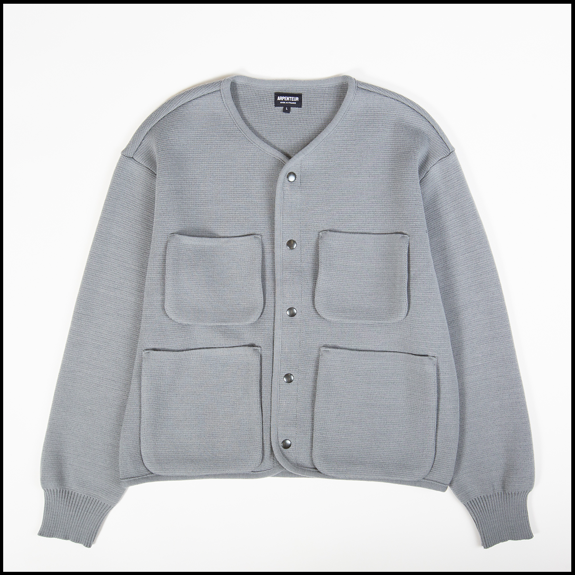 Cardigan GEORGE coloris Gris béton par Arpenteur