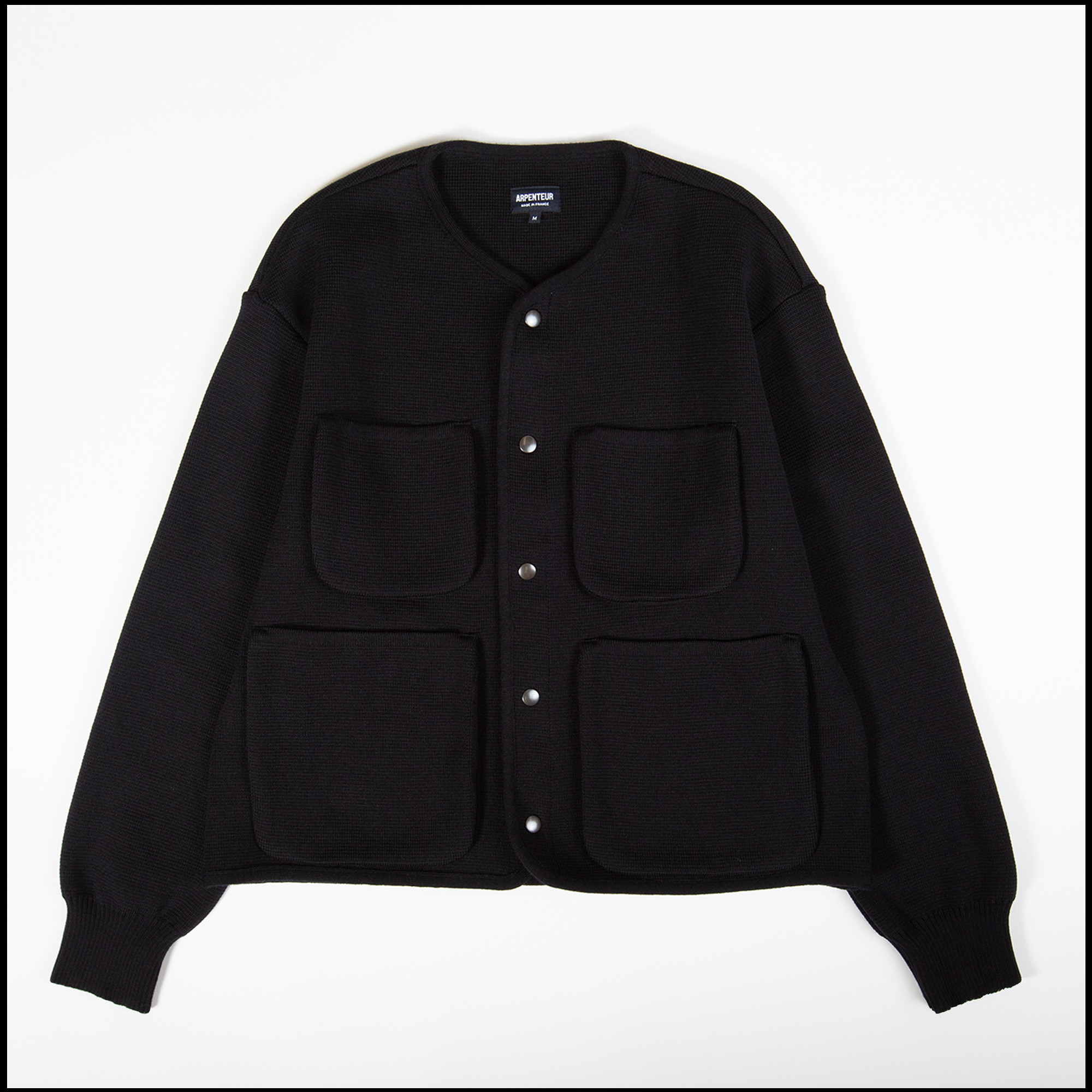 Cardigan GEORGE coloris Noir par Arpenteurge