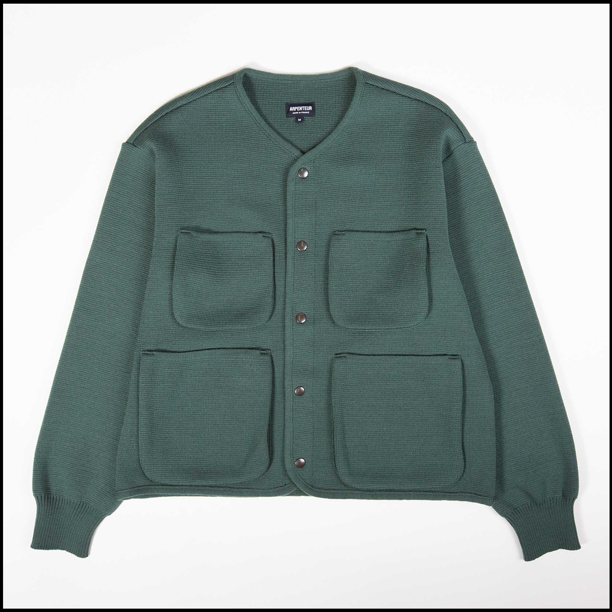 George cardigan in Emerald color by Arpenteur