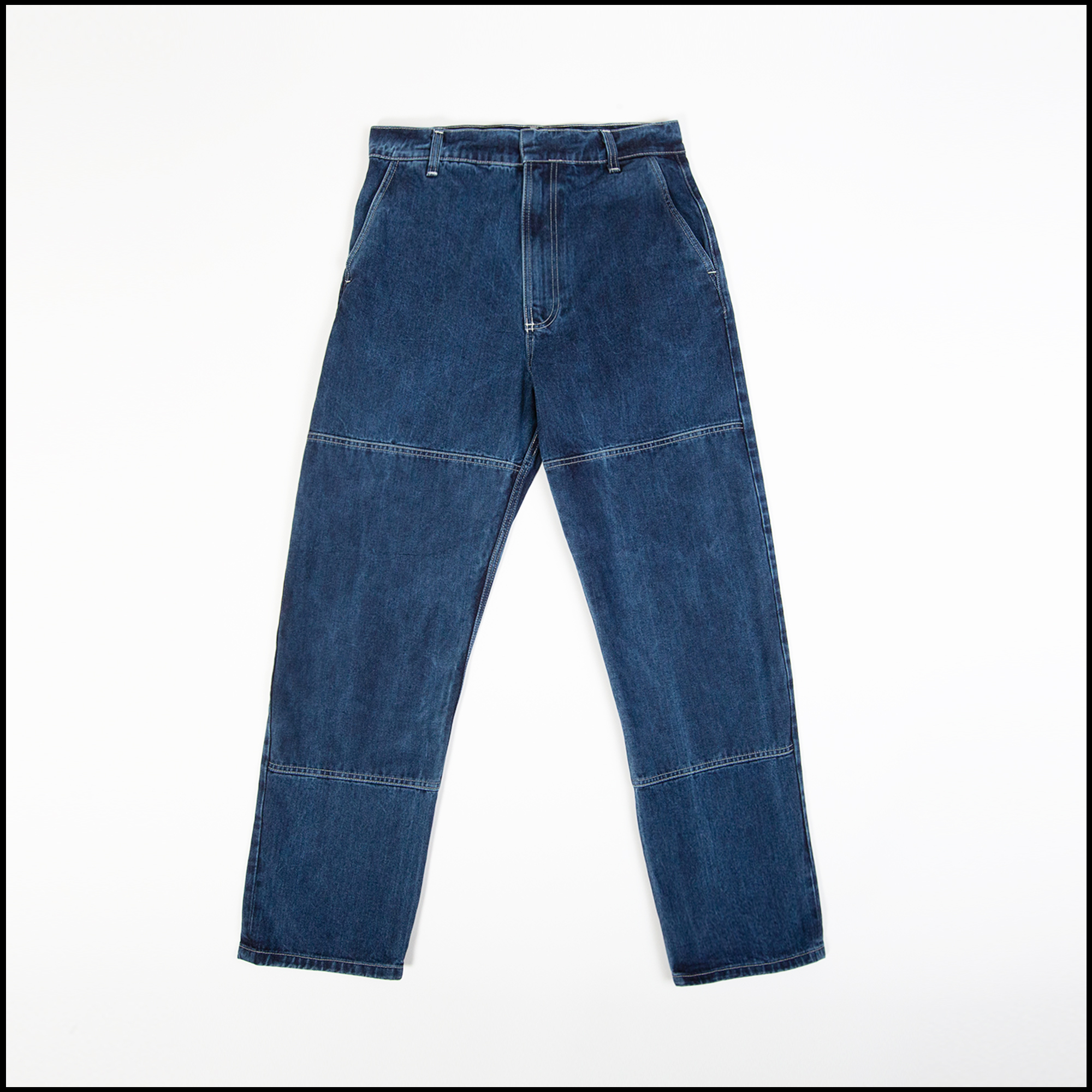4 POCKET pants in Washed indigo color by Arpenteur